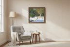 Sanctuary winter painting in cozy interior